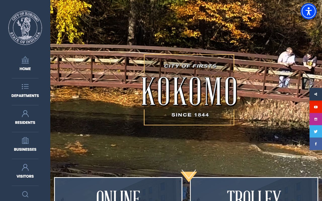 Kokomo Indiana city page and Howard County marriage license information