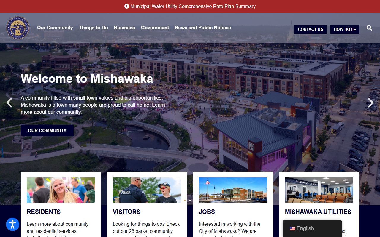 Mishawaka Indiana city page and St. Joseph County marriage license information