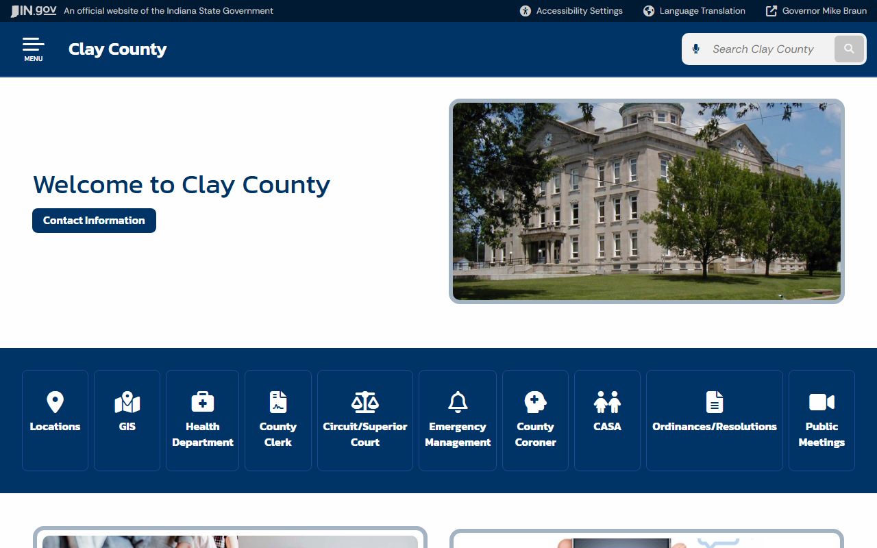 Clay County Indiana Clerk website for marriage license applications in Brazil
