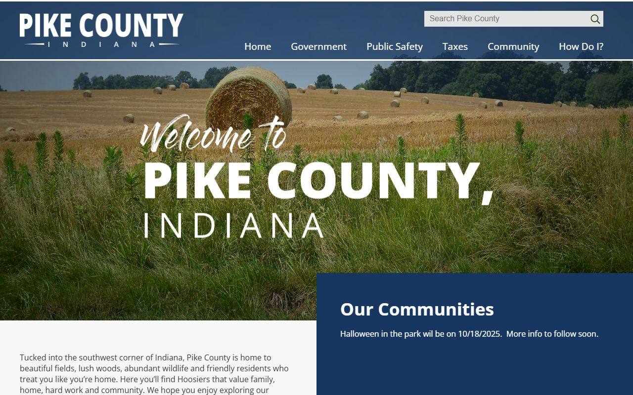 Pike County Clerk office website showing marriage license details