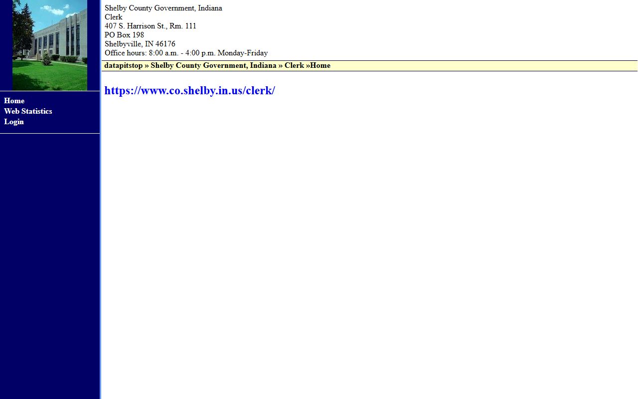 Shelby County Clerk website for marriage license information