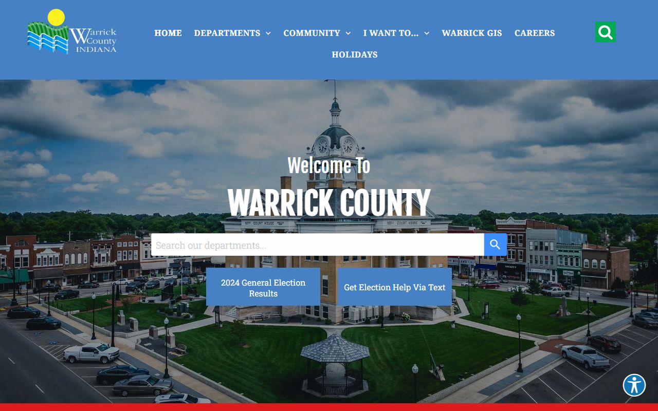 Warrick County Clerk office in Boonville Indiana for marriage license records